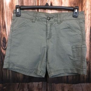 Eddie Bauer Green Cargo Style Shorts